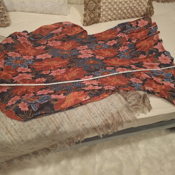 Farm Rio Garden Navy Smocked Mini Dress - Picture 14 of 16